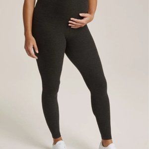 Spacedye Love the Bump Midi Maternity Legging in Dark Grey Size M